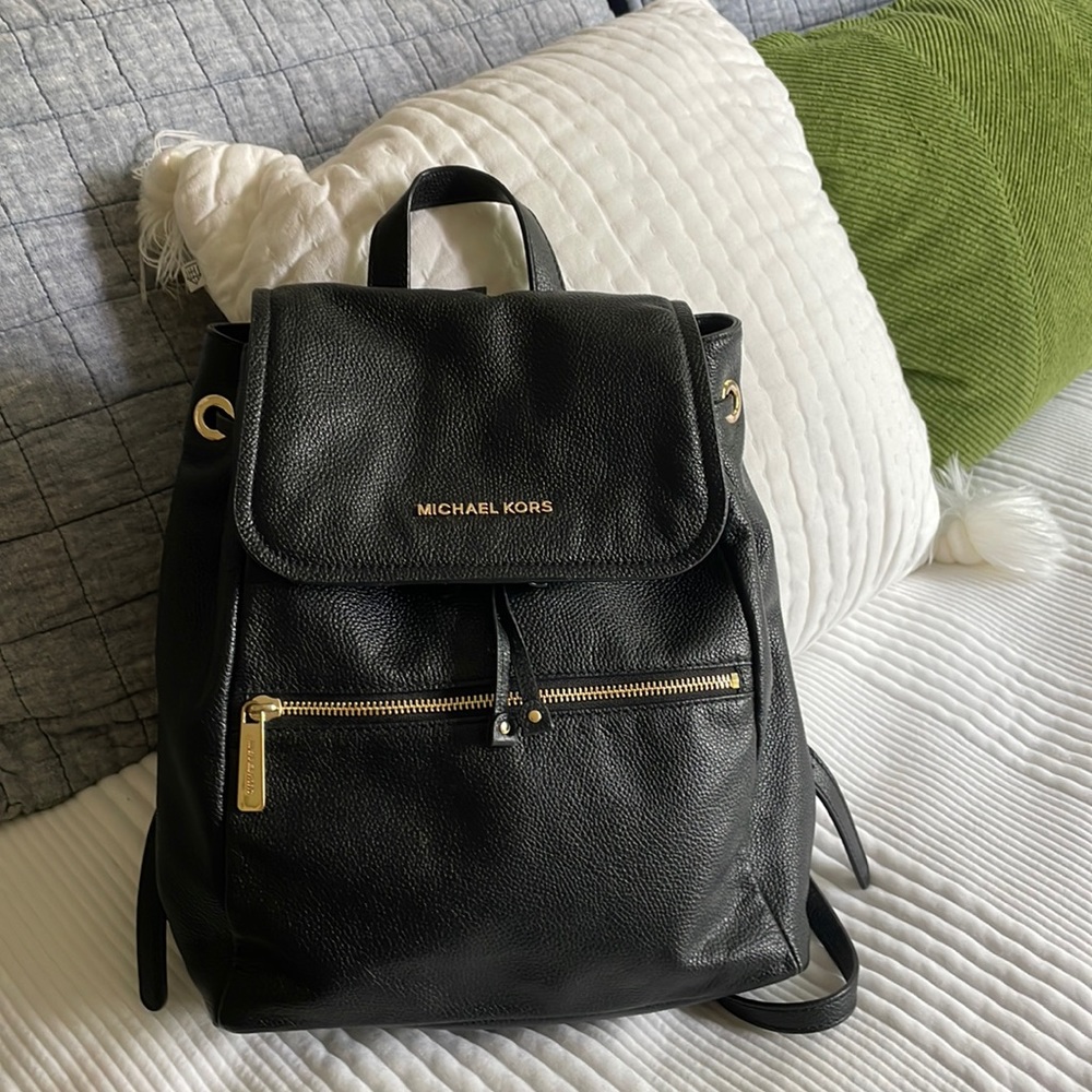 Michael Kors leather toggle backpack